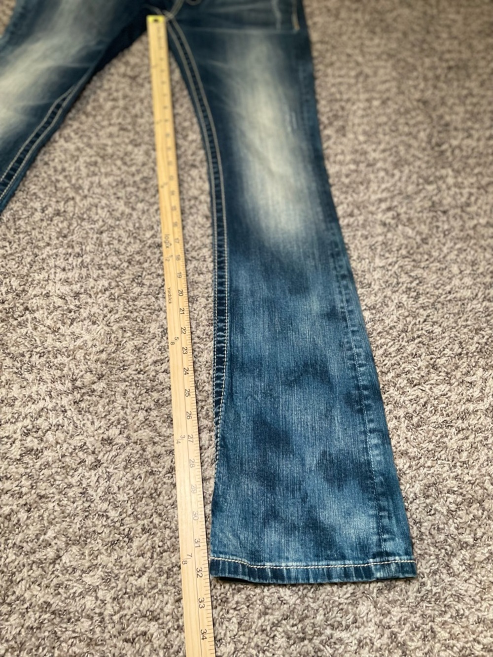 Miss Me Women's Signature Boot Jeans Embellished Rhinestone Low Rise Sz 27 - Picture 8 of 8